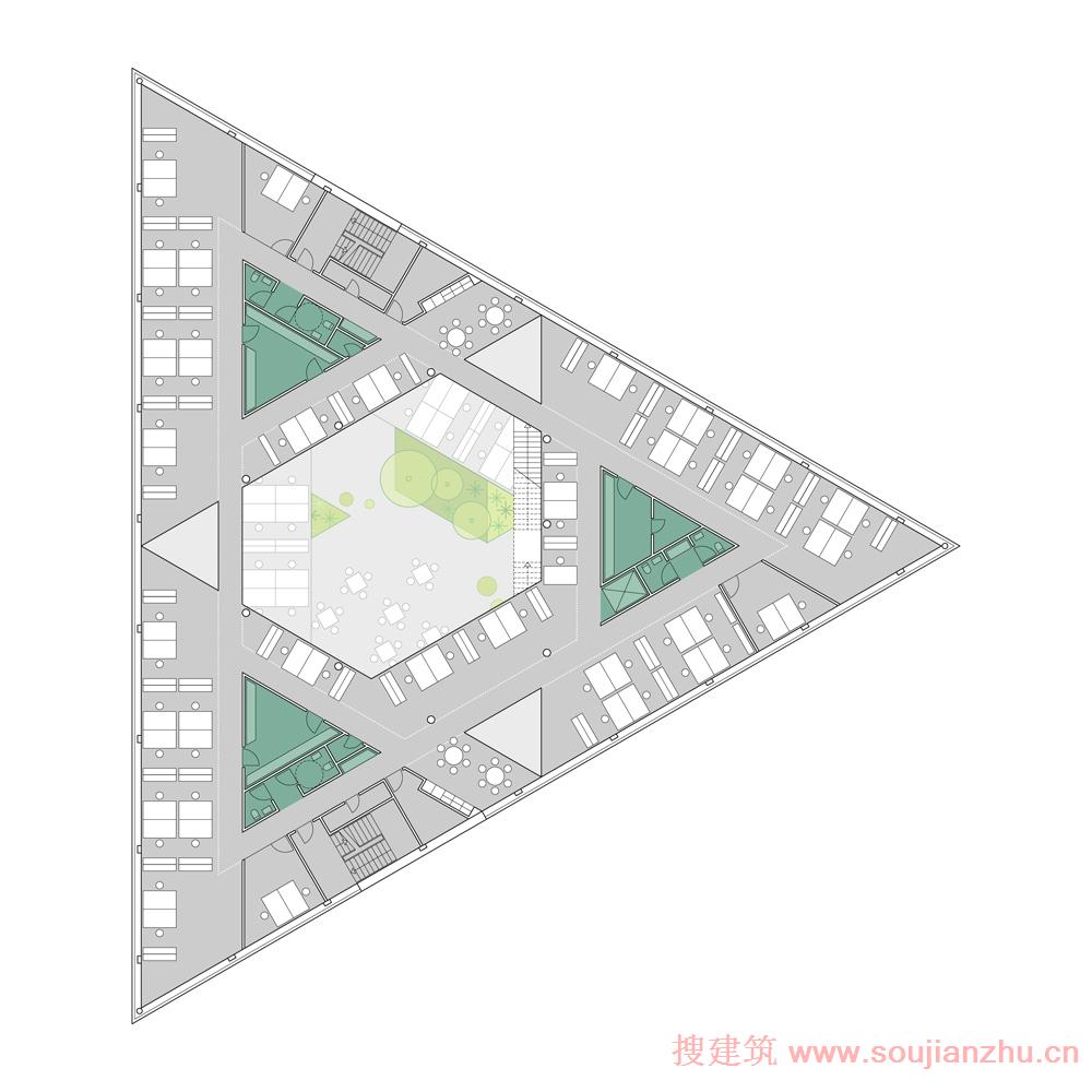 丹麦·霍尔斯特udk三角形办公楼---cebra-搜建筑网